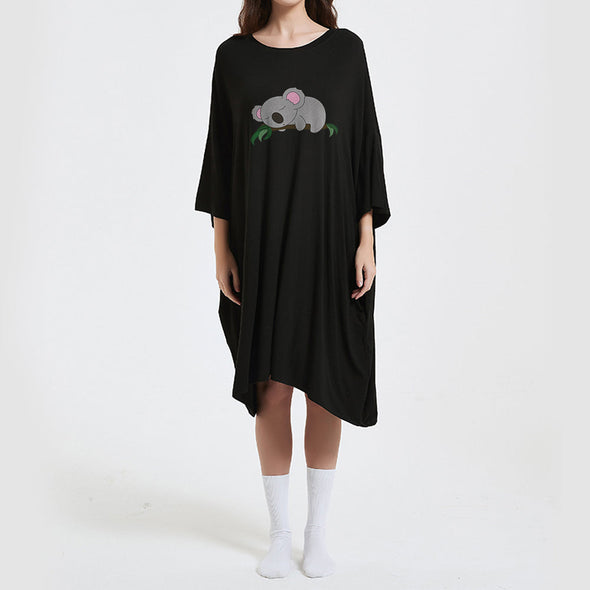 OZ PJ's Oversized Sleep Tee 2 PACK <br>Black Koala & Pink Lama <br>One Size Fits Most