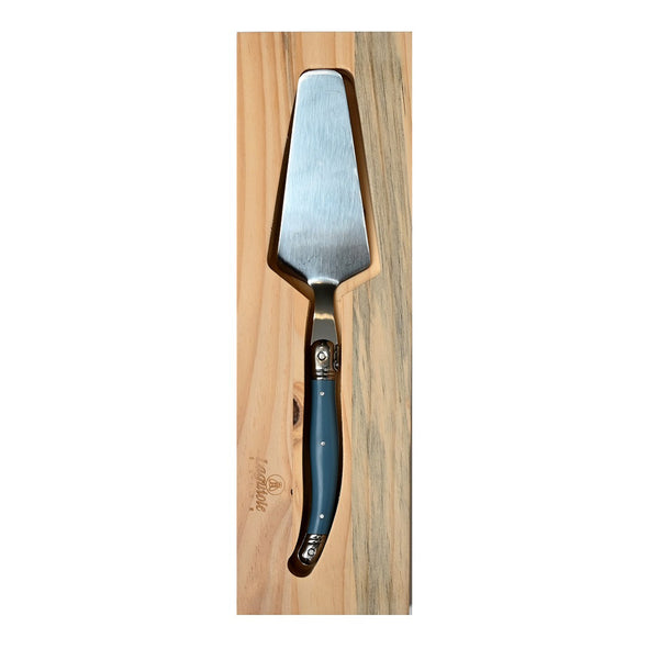 Laguiole Cake Server <br>Pine Wood Gift Box <br>Dark Blue