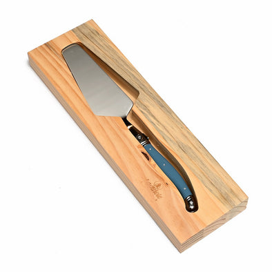 Laguiole Cake Server <br>Pine Wood Gift Box <br>Dark Blue