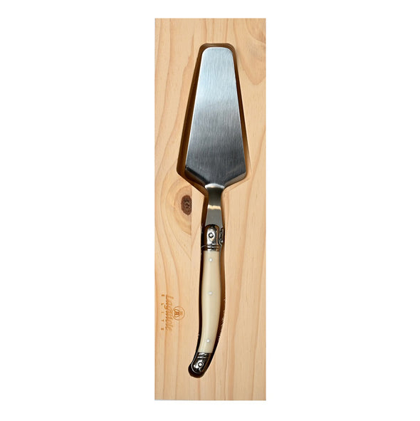 Laguiole Cake Server <br>Pine Wood Gift Box <br>Pearl