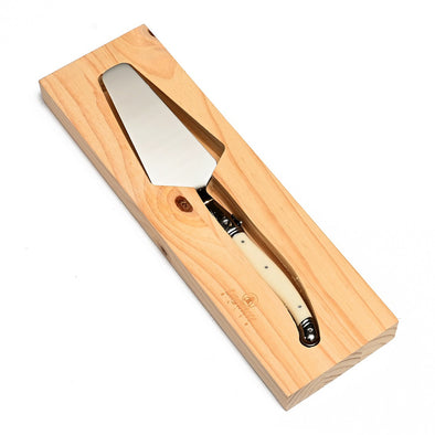 Laguiole Cake Server <br>Pine Wood Gift Box <br>Pearl