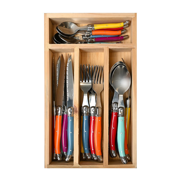 Laguiole 24 piece Cutlery Set <br>6 Place Settings <br>Multi