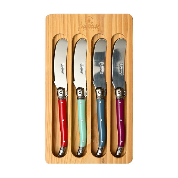 Laguiole Pate Knife Set <br>4pc Pate Knife Set <br>Mutli Coloured