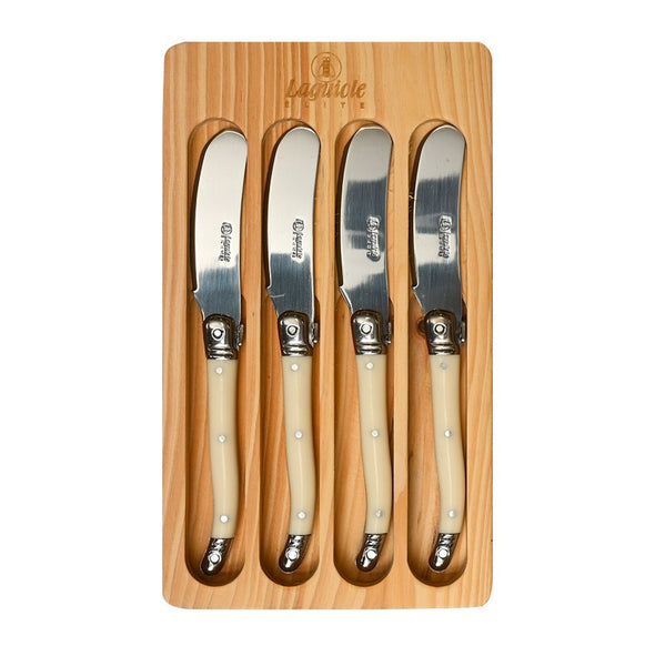 Laguiole Pate Knife Set <br>4pc Pate Knife Set <br>Ivory