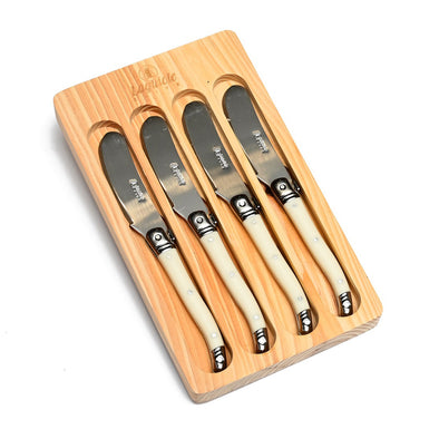 Laguiole Pate Knife Set <br>4pc Pate Knife Gift Boxed <br>Pearl