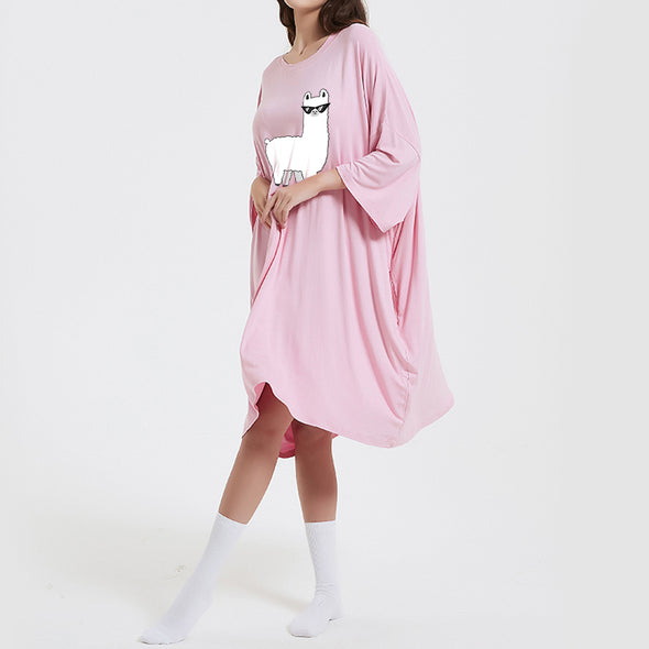 OZ PJ's Oversized Sleep Tee 2 PACK <br>Black Koala & Pink Lama <br>One Size Fits Most