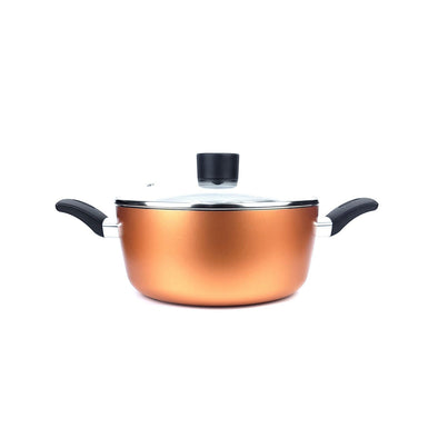 Classica Lusso Rose Gold Casserole with Lid suitable for all cooktops including induction.