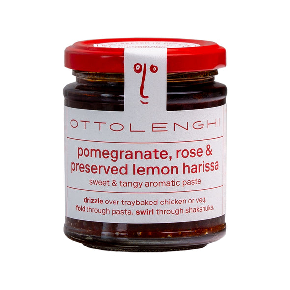 Ottolenghi Pomegranate, Rose and Preserved Lemon Harissa <br>170gm <br> PREORDER SHIPS MID OCTOBER