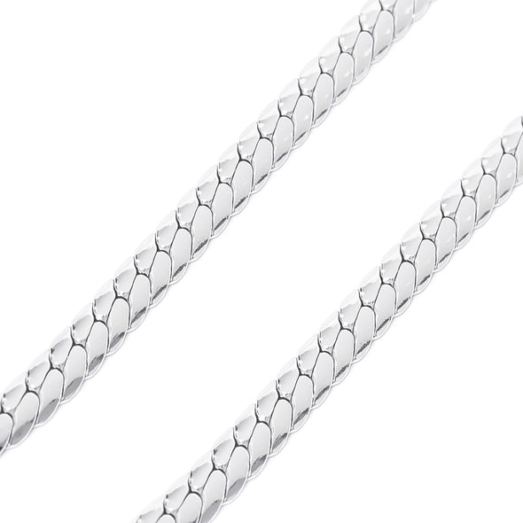 Joolz Co. Cuban Oval Link 5.3mm Solid Chain <br>925 Sterling Silver <br> Hypoallergenic & Tarnish Free