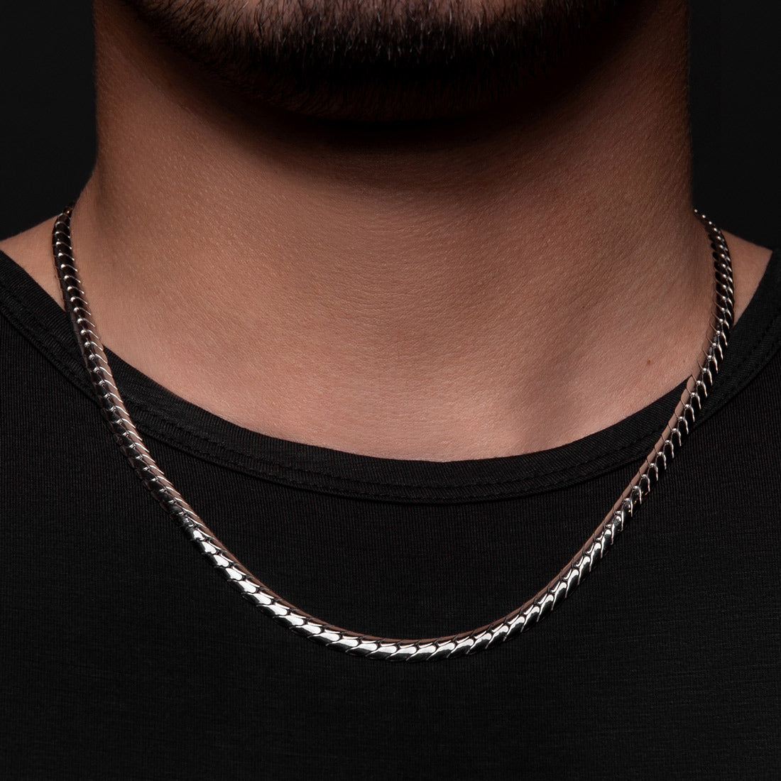 Joolz Cuban Oval Link Men's Chain Solid 925 Sterling