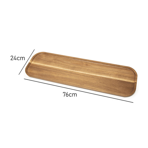 St Clare Grazing Board <br>100% Solid Acacia Wood <br>Dimensions - 76 x 24 x 2cm