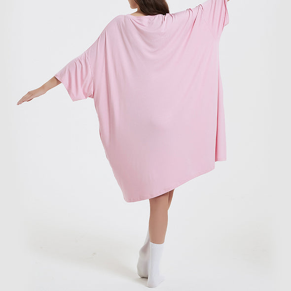 OZ PJ's Super Soft, Oversized Baby Pink Sleep Tee <br>Heat Regulating Bamboo <br>One Size Fits Most