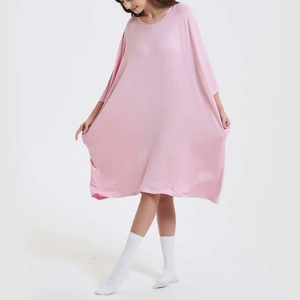 OZ PJ's Super Soft, Oversized Baby Pink Sleep Tee <br>Heat Regulating Bamboo <br>One Size Fits Most