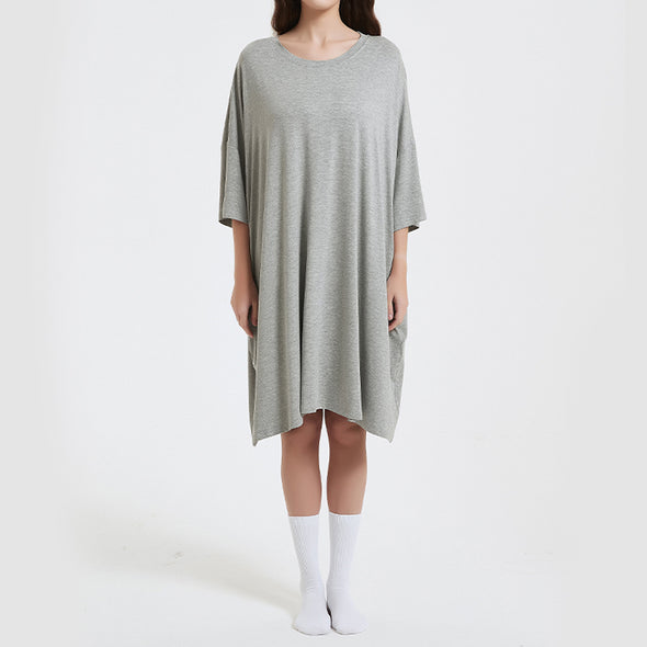 OZ PJ's Super Soft, Oversized Grey Sleep Tee <br>Heat Regulating Bamboo <br>One Size Fits Most