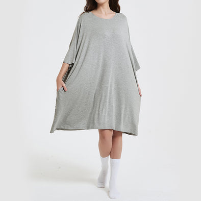 OZ PJ's Super Soft, Oversized Grey Sleep Tee <br>Heat Regulating Bamboo <br>One Size Fits Most
