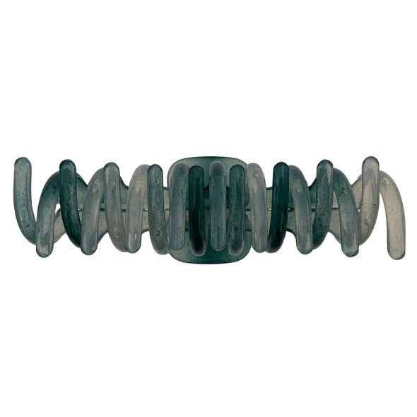 Ullu Amanda Hair Claw <br>Size: 11 x 4.7 x 4cm <br>Transparent Shades Of Green