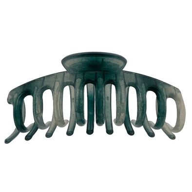 Ullu Amanda Hair Claw <br>Size: 11 x 4.7 x 4cm <br>Transparent Shades Of Green