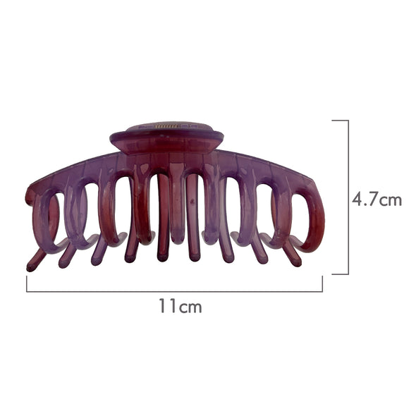 Ullu Amanda Hair Claw <br>Size: 11 x 4.7 x 4cm <br>Transparent Shades Of Purple