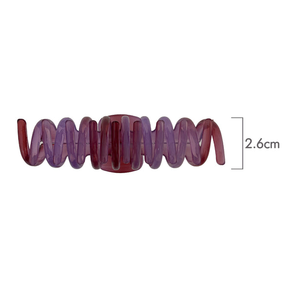 Ullu Amanda Hair Claw <br>Size: 11 x 4.7 x 4cm <br>Transparent Shades Of Purple