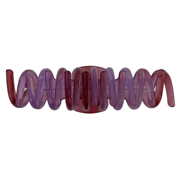 Ullu Amanda Hair Claw <br>Size: 11 x 4.7 x 4cm <br>Transparent Shades Of Purple