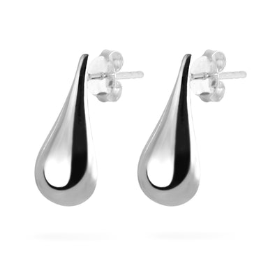 Joolz Co. Classic Tear Droplet Earrings with Push Back Closure <br>925 Sterling Silver