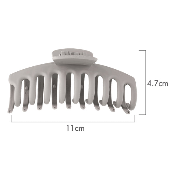 Ullu Amanda Hair Claw <br>Size: 11 x 4.7 x 4cm <br>Matte Grey