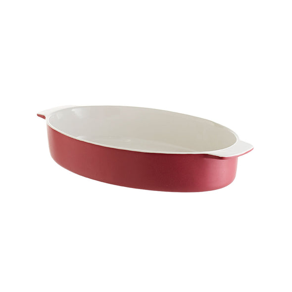 Bialetti Red Oval Baking Dish with handles