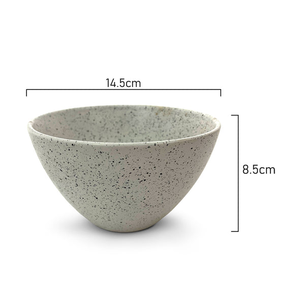 Measurements of Classica Speckled White Reactive Bowl