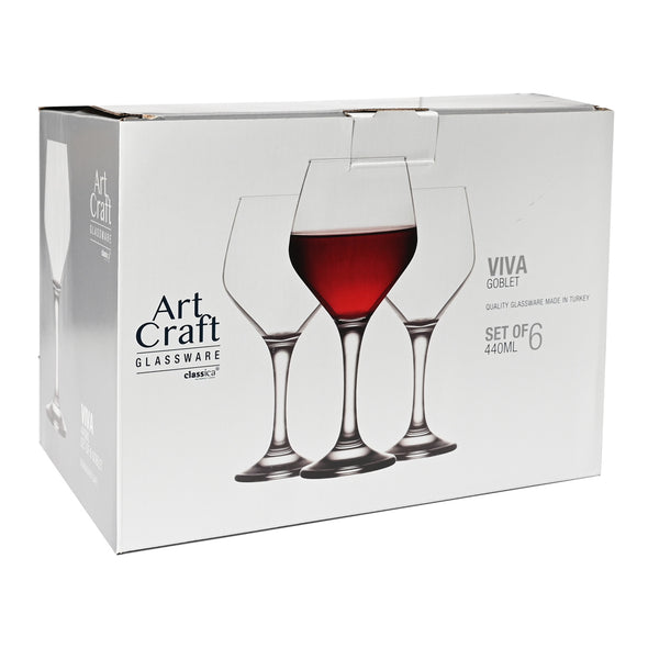 Packaging of Classica Art Craft Viva Goblet Glass 440ml capacity