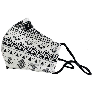 KIDS Washable Face Masks <br>3 layer Antimicrobial cloth fabric <br>Black & White Geometric