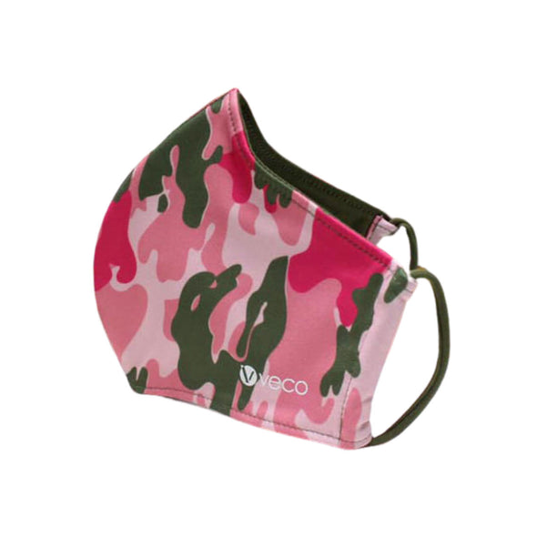 ADULT Washable Face Masks <br>3 layer Antimicrobial cloth fabric <br>Pink Camouflage