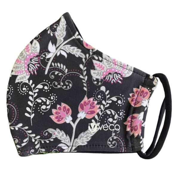 KIDS Washable Face Masks <br>3 layer Antimicrobial cloth fabric <br>Pink Floral