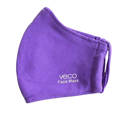 ADULT Washable Face Masks <br>3 layer Antimicrobial cloth fabric <br>Purple