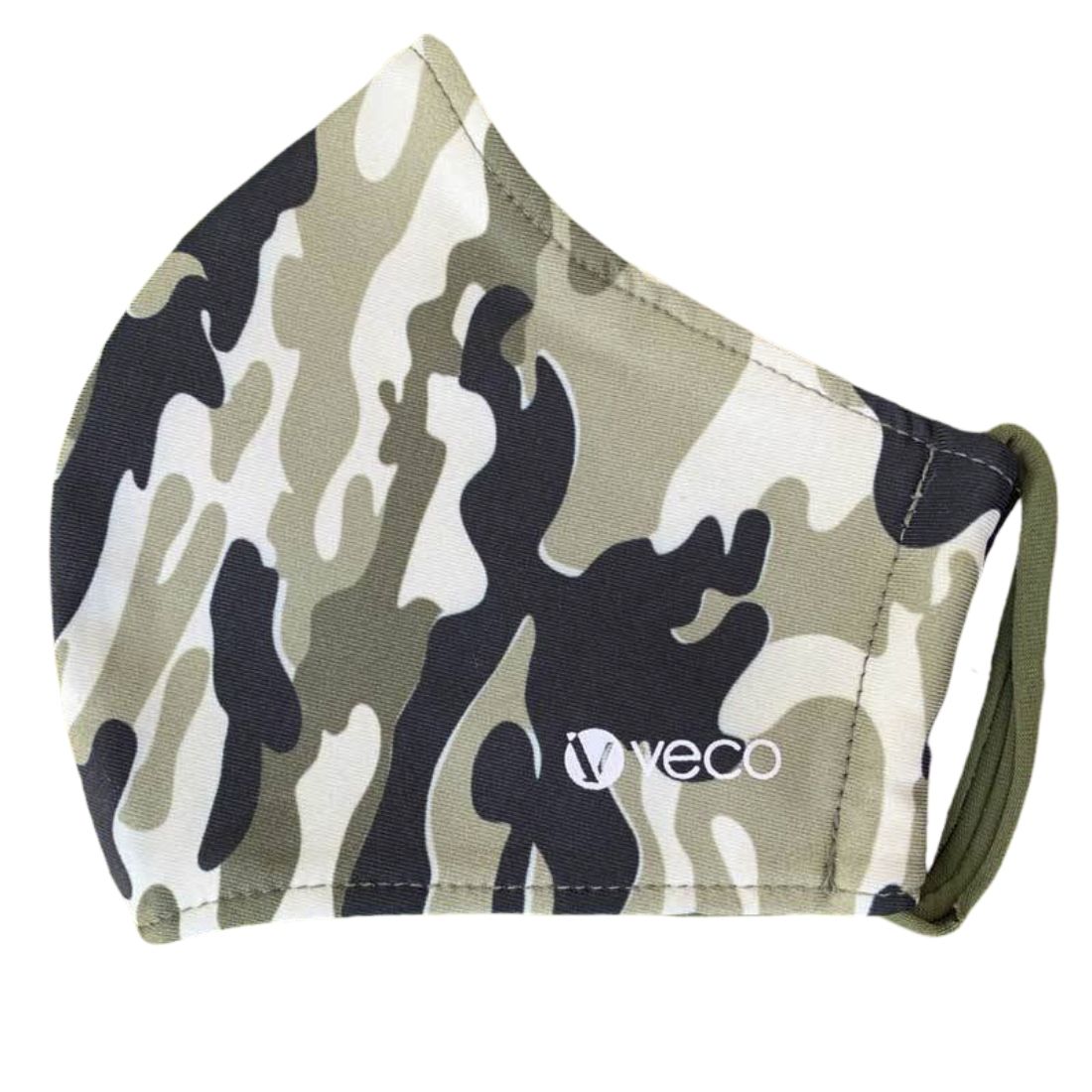 Washable Face Masks 3 layer Antimicrobial cloth fabric Camo Kakkadu