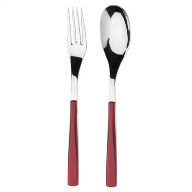 Degrenne Quartz Red Serving Spoon & Fork set