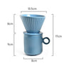 Measurements ofCoffee Culture blue ceramic ribbed design mug and pour over set 320ml Capacity 