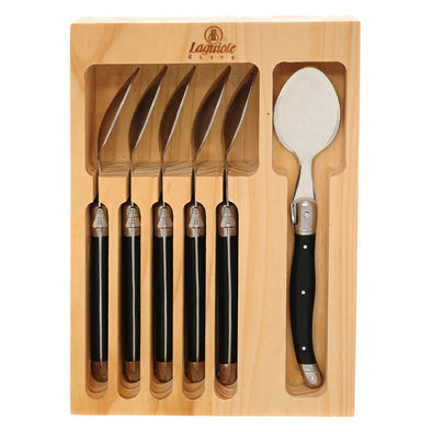 Laguiole 6 piece Spoon Set <br>6 x Spoon <br>Black