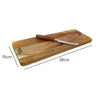 Measurements of Cerve 2 Piece Cheese Set with 1 Acacia Board and 1 Acacia & Stainless Steel Cheese Knife