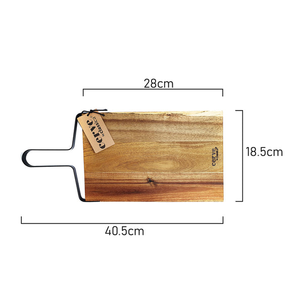 Measurement of Classica Cerve Acacia Paddle Board With Black Steel handle