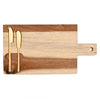 Cerve 3 Piece Cheese Set with an Acacia Paddle Board and two Gold Cheese Knives