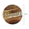 Measurements of Cerve Round Cheese Serving or Chopping Board made from acacia wood