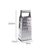 Measurements of Stainless Steel Four Sided Grater Box