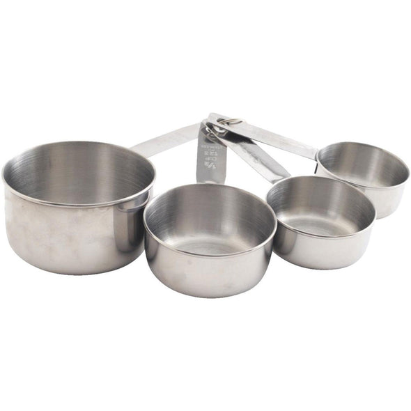 Measuring Cups Set of 4 <br>Stainless Steel <br>Dimensions - 1/4, 1/3, 1/2 & 1 Cup