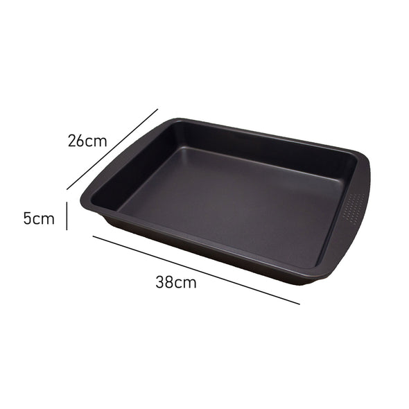 Measurements of Outperform Black Non Stick Large Oven Roasting Pan