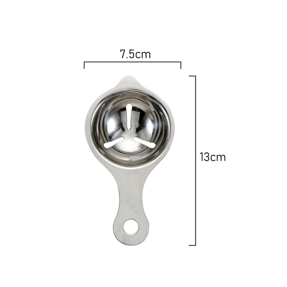 Egg Separator <br>Stainless Steel <br>Dimensions - 13.3 x 7.5 x 2.7cm