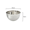 Measurements of Stainless Steel 20 cm Mixing Bowl