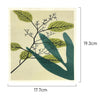 Measurements of Biodegradable Swedish Dish Cloth with Green leaves Autumn patterns