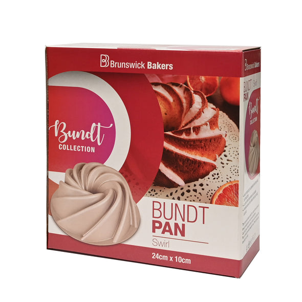 Box of Brunswick Bakers Cast Aluminium Premium non-stick Swirl Bundt Pan