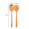 Measurements of St Clare Nordic Quality Stainless Steel Rose Gold Satin matte finish Salad spoon and fork set