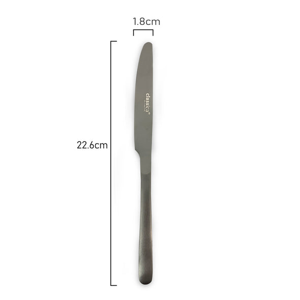 St Clare Nordic Quality Stainless Steel Black Satin matte finish knife measurements